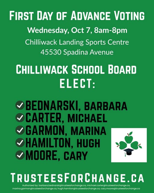 Chilliwack First Day Advance Voting October 7 2026